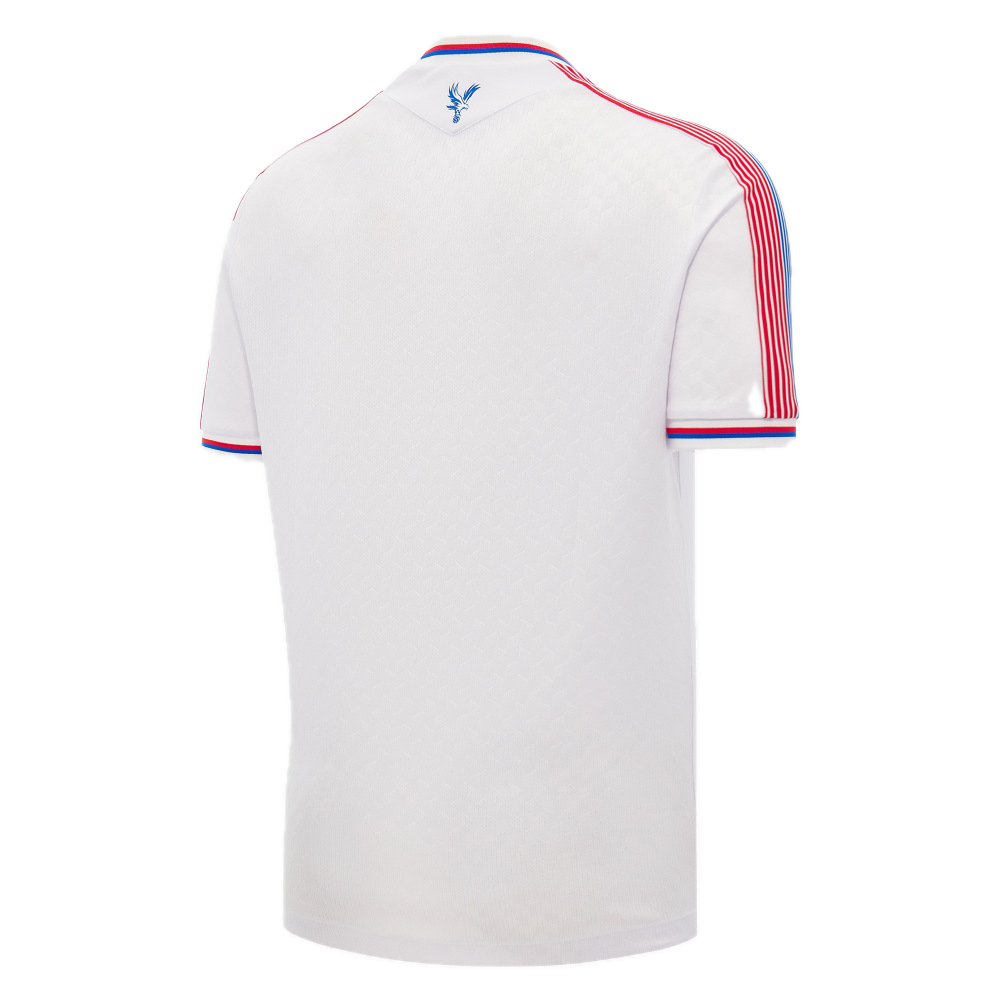 Maillot domicile rouge et bleu Macron de Crystal Palace 2026/27 à manches longues