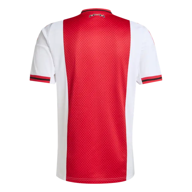 Maillot domicile adidas de l’Ajax 2025/26 blanc et rouge avec logo classique