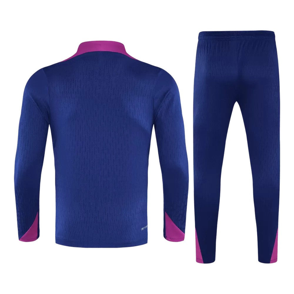 Survêtement Nike bleu marine du FC Barcelona 2025/26 à quart de zip
