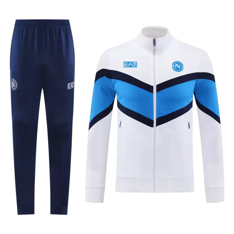 Survêtement blanc EA7 du SSC Napoli 2025/26 avec veste et pantalon
