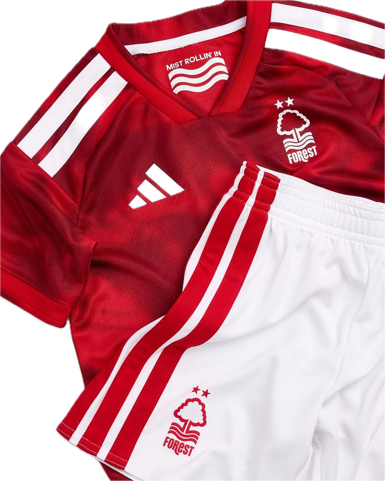Kit domicile adidas Nottingham Forest 2026/27 rouge et blanc pour enfant