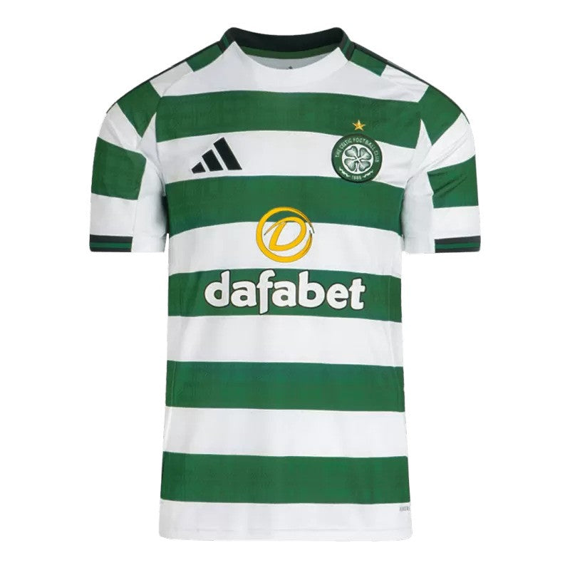 Maillot domicile adidas du Celtic 2025/26 à cercles verts et blancs