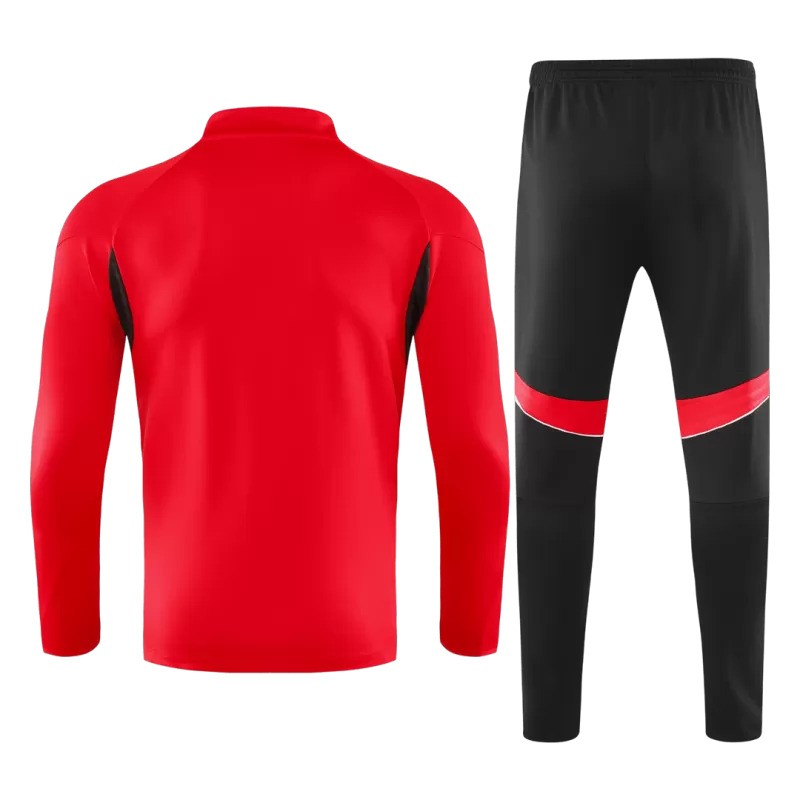 Survêtement rouge adidas d’Arsenal 2025/26 avec haut à col zippé au quart