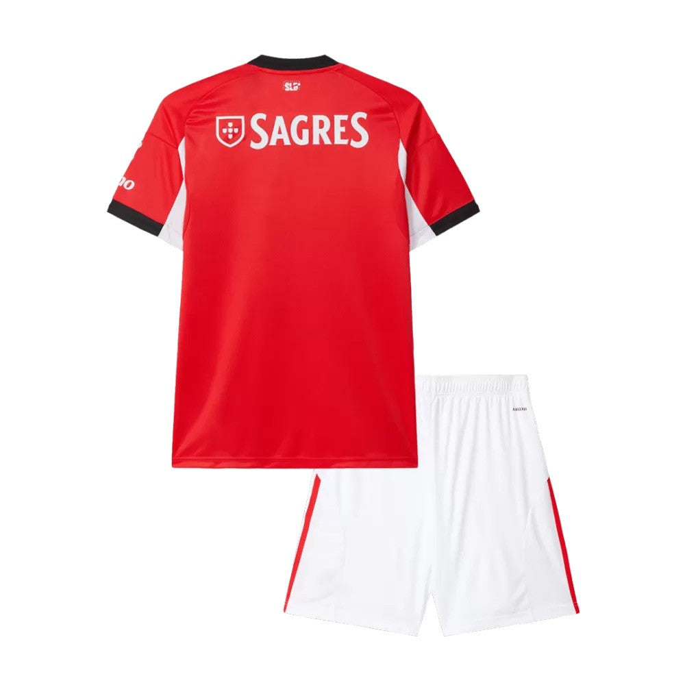 Maillot domicile adidas du Benfica 2025/26 pour enfant avec écusson du club