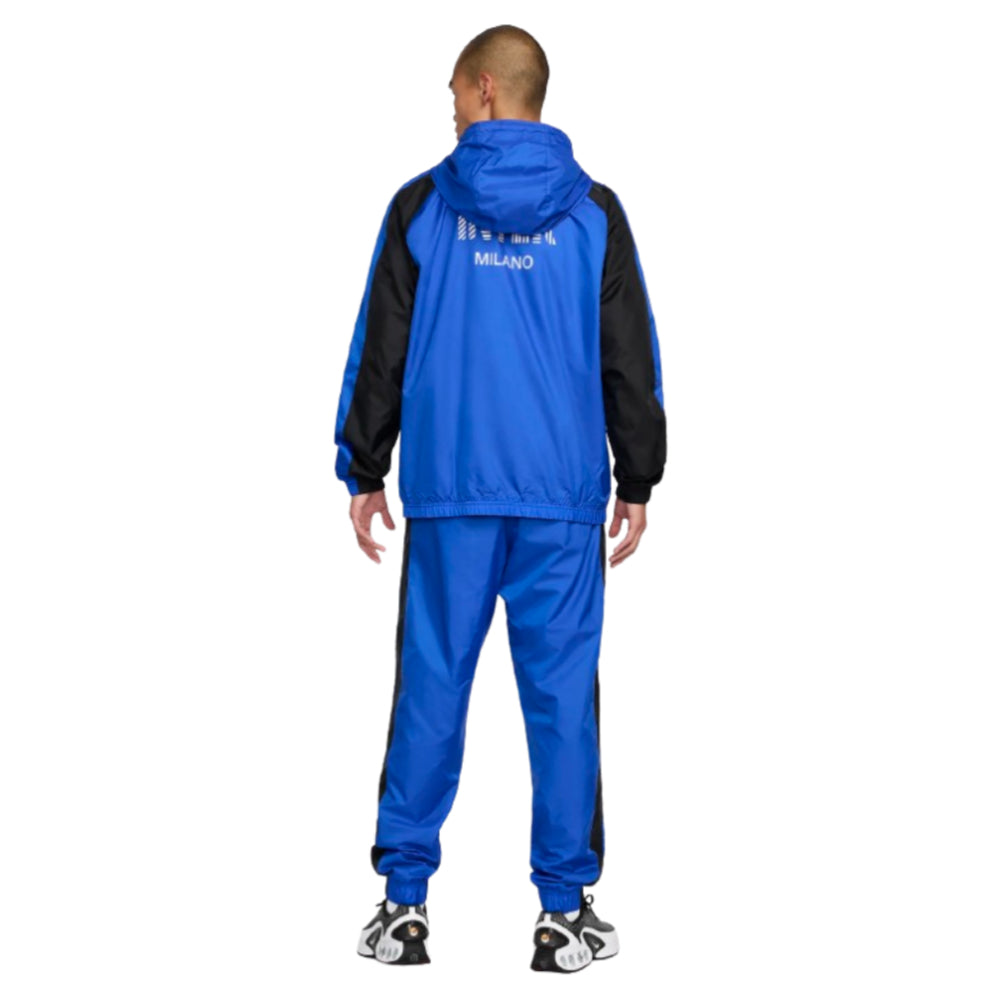 Survêtement Nike Inter Milan 2024/25 bleu, tissé et doté d’une veste à capuche
