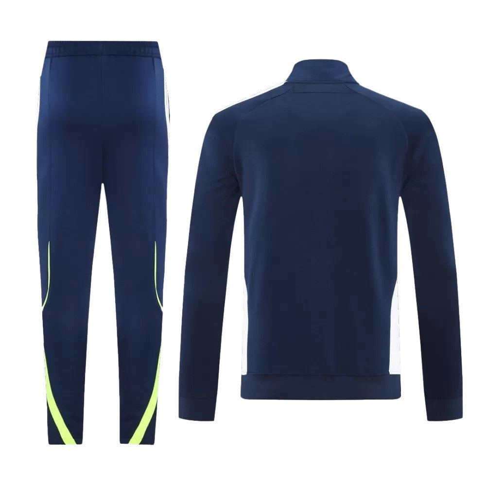 Veste de survêtement bleu marine adidas du Real Madrid 2025/26 avec écusson sur la poitrine