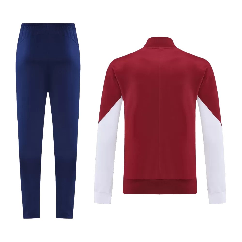 Veste de survêtement rouge Nike du PSG 2025/26 avec écusson du club
