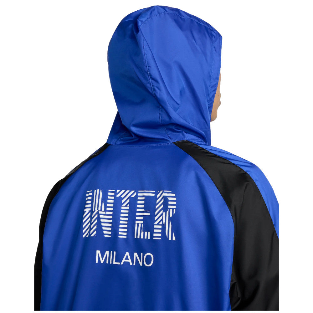 Survêtement Nike Inter Milan 2024/25 bleu, tissé et doté d’une veste à capuche